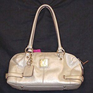 Tiganello Metallic Pebbled Leather Shoulder Bag